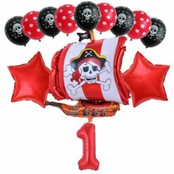 Kit De Ballons Anniversaire Pirate Déco Rouges
