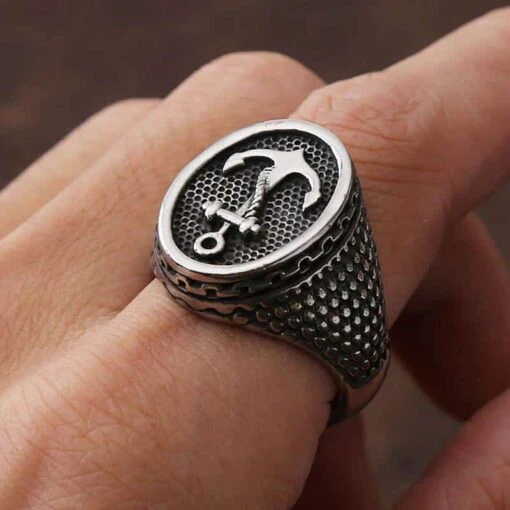 Bague Ancre Marine De Pirate - Image 3