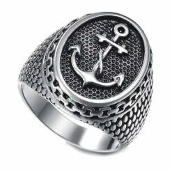 Bague Ancre Marine De Pirate