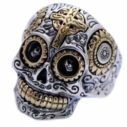 Bague Argent Crâne Mexicain