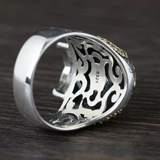Bague Argent Crâne Mexicain - Image 3