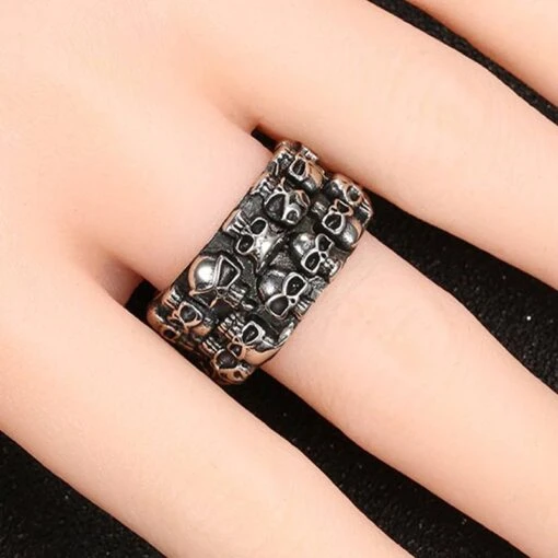 Bague Argenté Homme Pirate Diabolique - Image 3