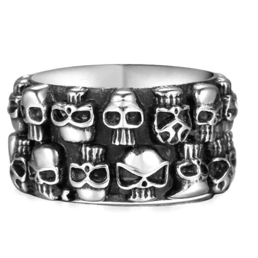 Bague Argenté Homme Pirate Diabolique - Image 2