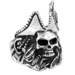 Bague Homme Tête De Pirate Du Capitaine -Pirate Costume Shop bague homme tete de pirate 3
