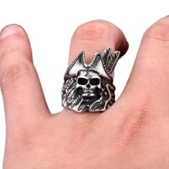 Bague Homme Tête De Pirate Du Capitaine -Pirate Costume Shop bague homme tete de pirate 4