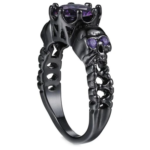 Bague Noire Mate Pirate Femme - Bijoux Pirate - Image 2