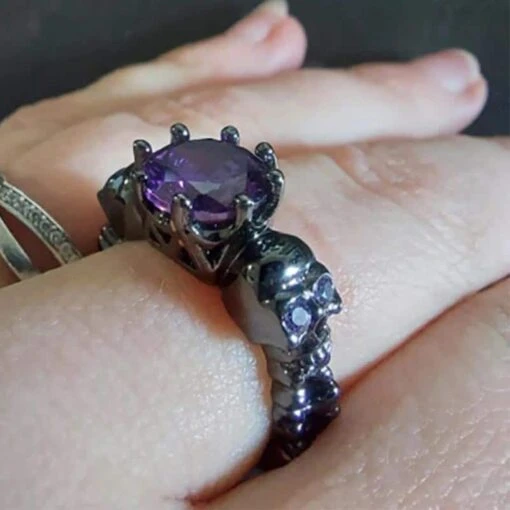 Bague Noire Mate Pirate Femme - Bijoux Pirate - Image 3