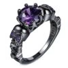 Bague Noire Mate Pirate Femme - Bijoux Pirate -Pirate Costume Shop bague noire mate pirate femme 3