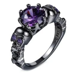 Bague Noire Mate Pirate Femme - Bijoux Pirate