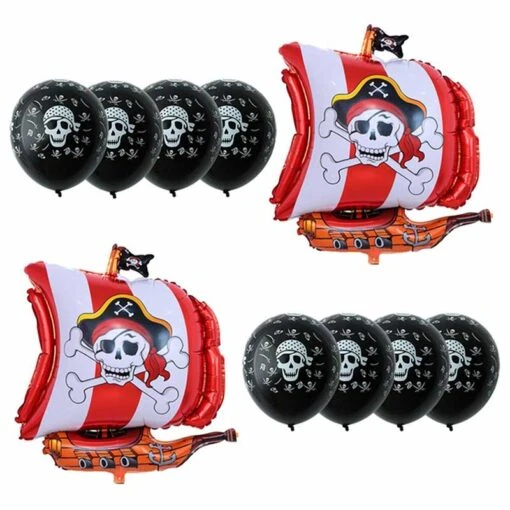 Kit Ballon Pirate Anniversaire Bateau Volant - Image 2