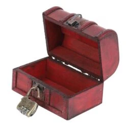 Acheter Petit Coffre Pirate Rouge -Pirate Costume Shop boite de rangment rouge