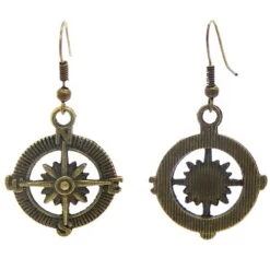 ▷ Boucles D'Oreilles Boussole -Pirate Costume Shop boucle d oreille boussole 5