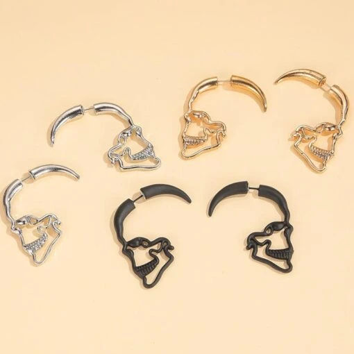 ▷ Boucles D'Oreilles Tête De Mort Femme - Image 2