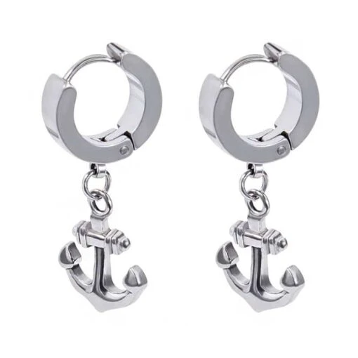 ▷ Boucles D'Oreilles Homme Ancre - Image 3