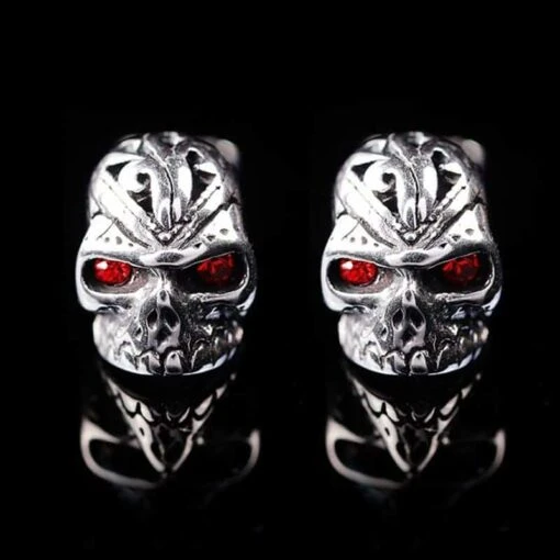 ▷ Boucles D'Oreilles Tête De Mort Homme - Image 5