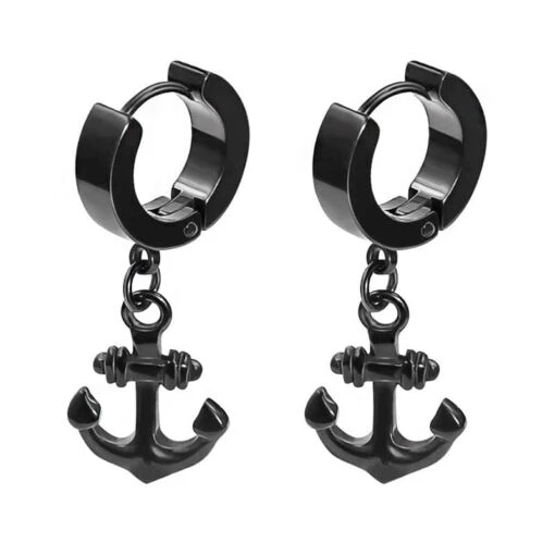 ▷ Boucles D'Oreilles Homme Ancre - Image 2