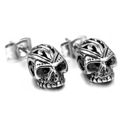 ▷ Boucles D'Oreilles Tête De Mort Homme -Pirate Costume Shop boucle d oreille tete de mort homme 1