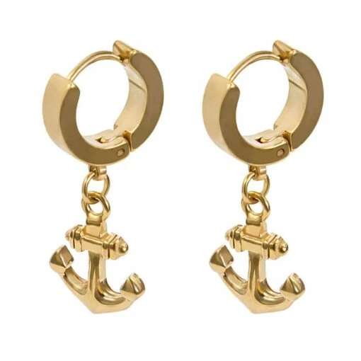 ▷ Boucles D'Oreilles Homme Ancre