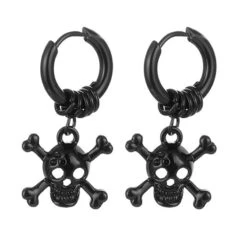 ▷ Boucles D'Oreilles Pirate Tête De Mort