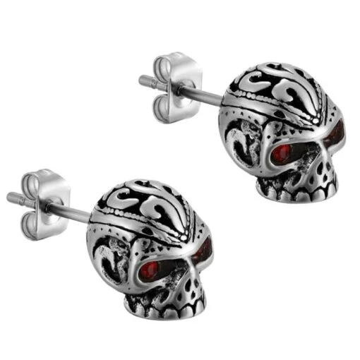 ▷ Boucles D'Oreilles Tête De Mort Homme