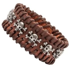 Bracelet Cuir Corsaire Pirate