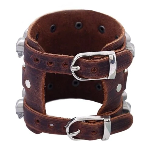Bracelet Cuir Pirate Assassin - Bijoux Pirate - Image 3