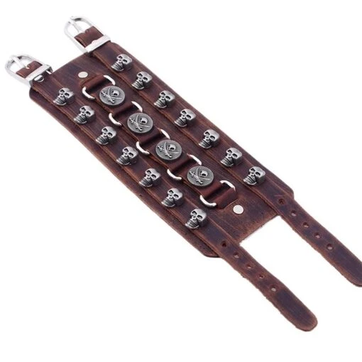 Bracelet Cuir Pirate Assassin - Bijoux Pirate - Image 4
