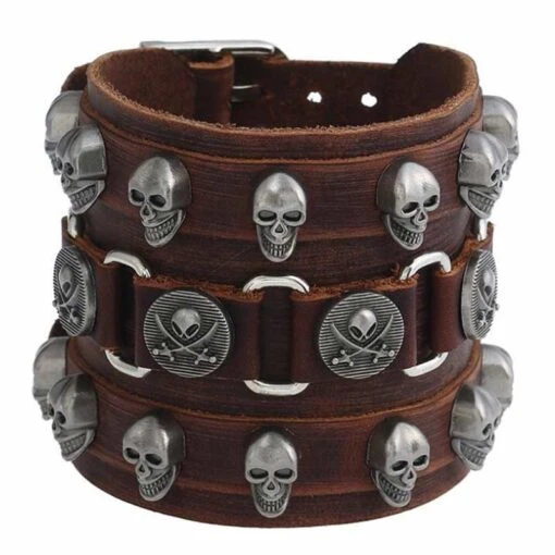 Bracelet Cuir Pirate Assassin - Bijoux Pirate
