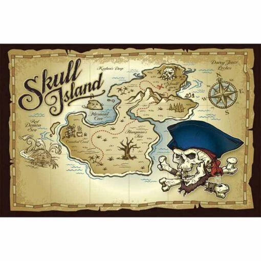 Carte De Trésor Pirate L'île Au Crâne