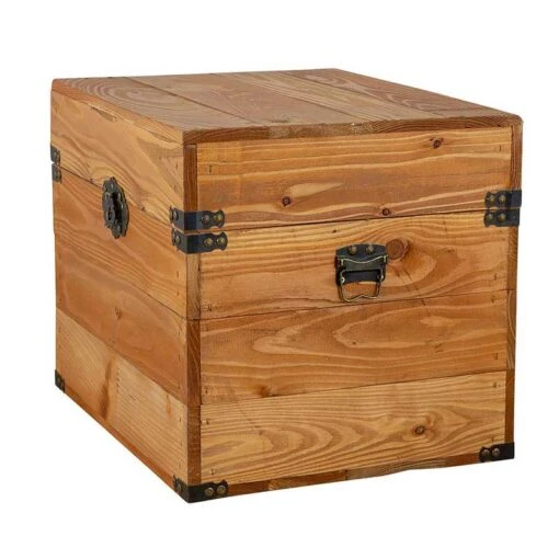 Coffre Au Trésor En Bois Brun - Image 3