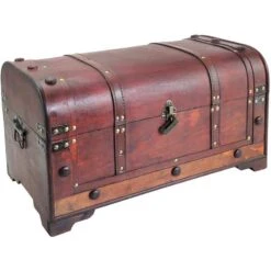 Coffre Bois Pirate Style Colonial