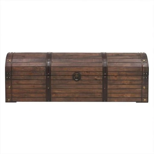 Coffre De Pirate En Bois Ancien - Image 3