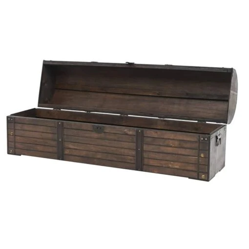 Coffre De Pirate En Bois Ancien - Image 2