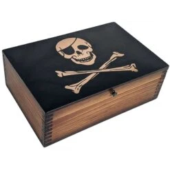 Coffre En Bois De Pirate Jolly Roger