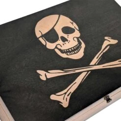 Coffre En Bois De Pirate Jolly Roger -Pirate Costume Shop coffre en bois de pirate 2