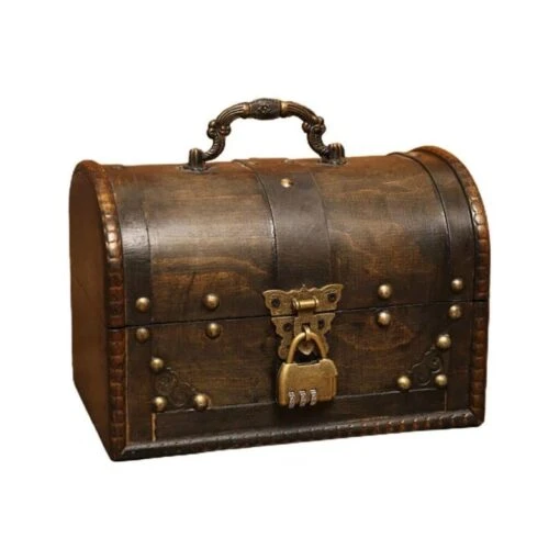 Coffre Fort Pirate En Bois