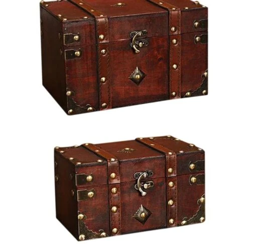 Coffre Pirate Bois Décoration & Rangement - Image 2