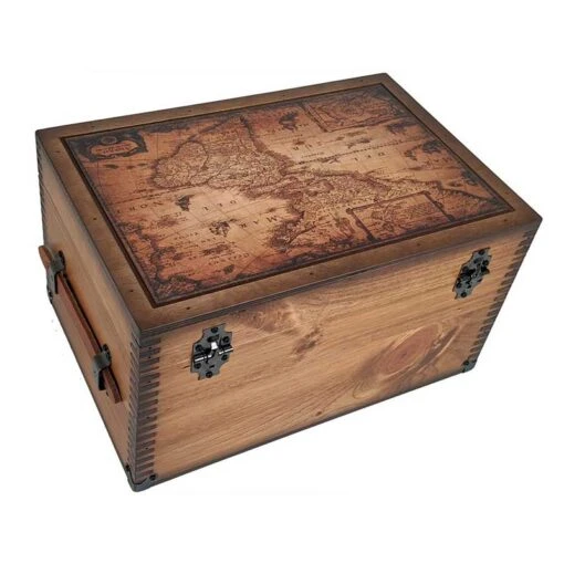Coffre Rangement Pirate Carte D'Amérique - Image 3