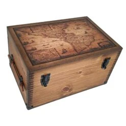 Coffre Rangement Pirate Carte D'Amérique