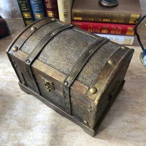 Coffre Trésor Pirate En Bois - Image 3