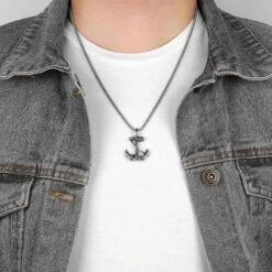 ▷ Collier Ancre Marine -Pirate Costume Shop collier ancre marine argent homme