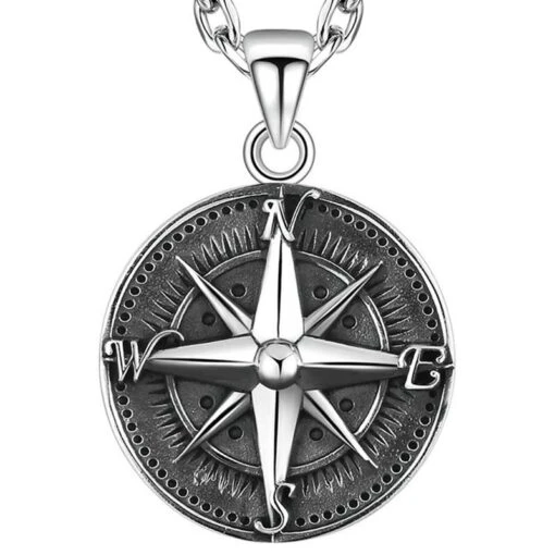 ▷ Collier Boussole Homme Pirate