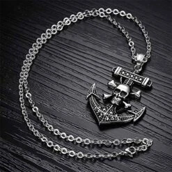 ▷ Collier Ancre Homme -Pirate Costume Shop collier pour homme avec une ancre