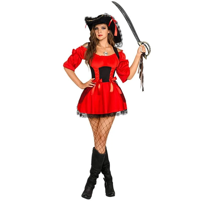 Pirate Costume Shop -Pirate Costume Shop deguisement femme pirate sexy rouge