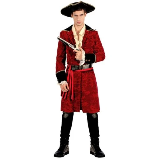 Déguisement Manteau Pirate Rouge Homme