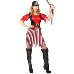 Déguisement Pirate Femme Rouge