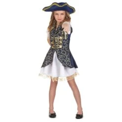 Déguisement Pirate Fille Bleu