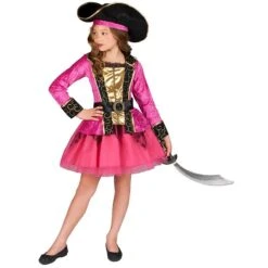 Déguisement Pirate Fille Rose