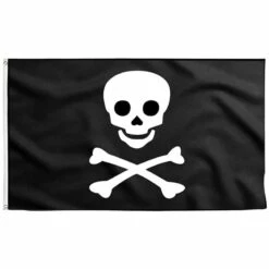 Drapeau Attention Tête De Pirate