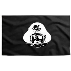 Drapeau Avec Pirate Pillard Des Caraïbes